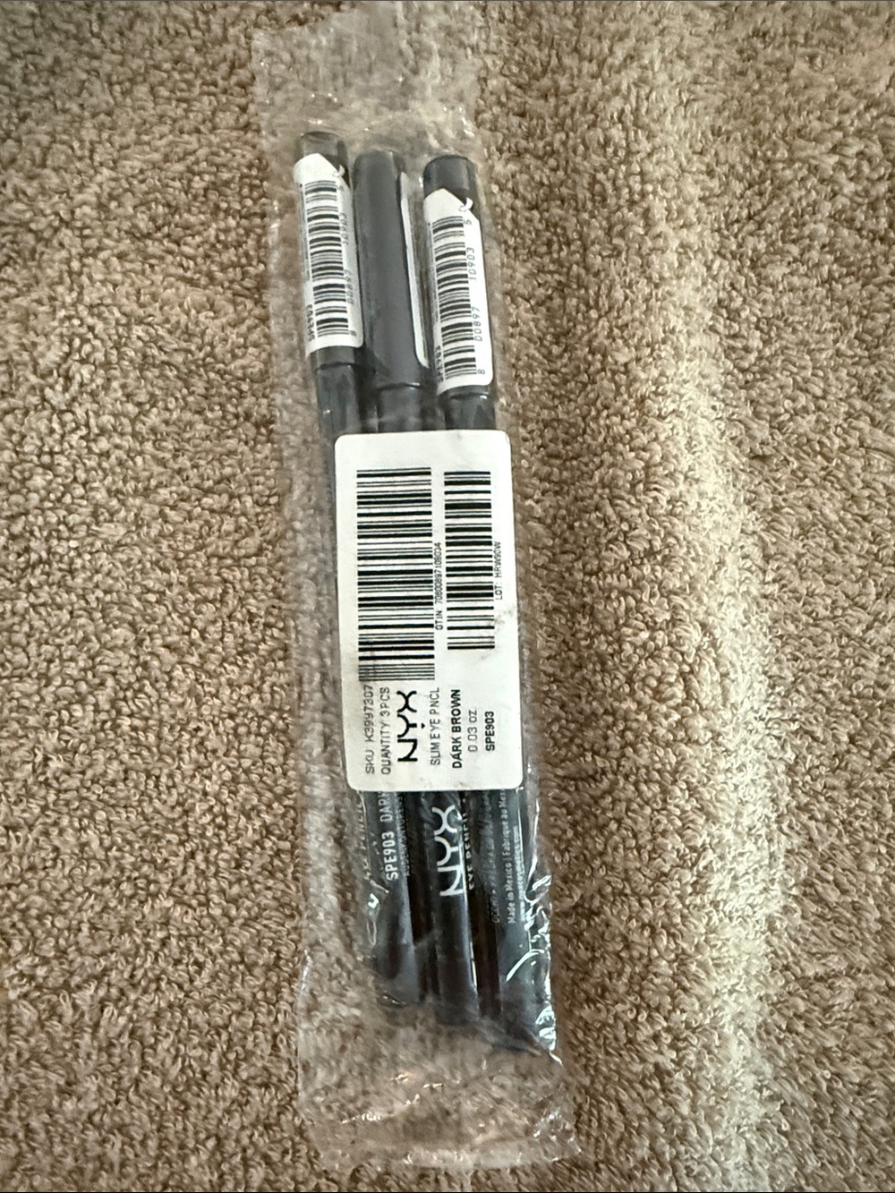 NYX Dark Brown Eyeliner Pencil Trio